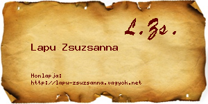Lapu Zsuzsanna névjegykártya